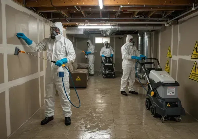 Basement Moisture Removal and Structural Drying process in Salmon, ID